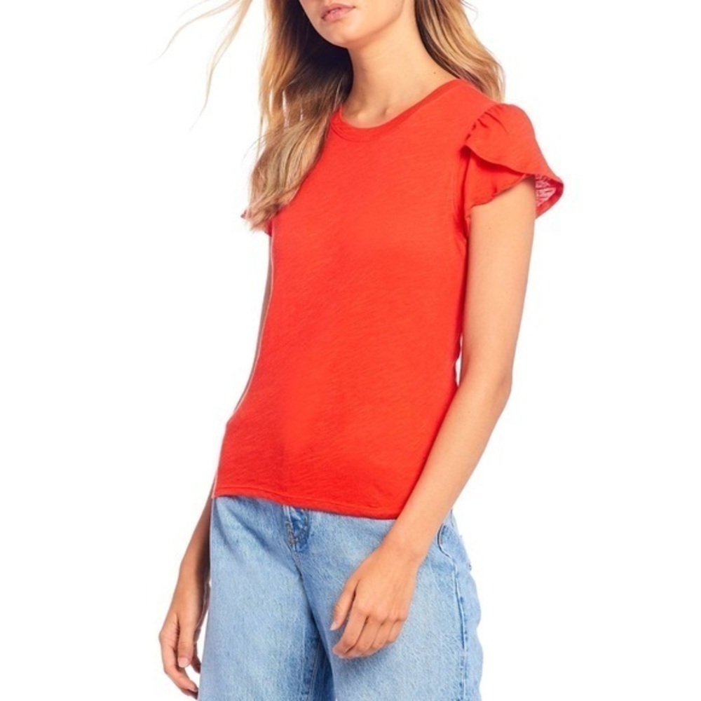 Free People “Latte” T-Shirt-Red Lotus-S